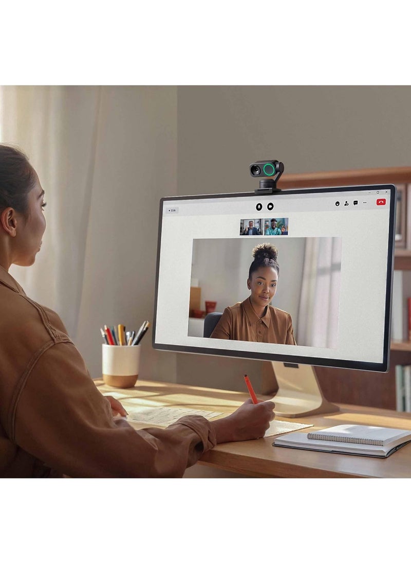Insta360 Link 2PTZ 4K Webcam with 12 Sensor AI Tracking Gesture Control HDR NoiseCanceling Mic Webcam for Laptop Live Streaming Gaming