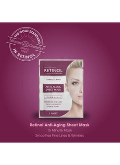 RETINOL Etinol Antiaging Sheet Mask Hydrating Vitaminenriched 15 Minute Treatment With Collagen Firms Face Exfoliates For Improvement In Tone & Minimizes Fine Lines & Wrinkles For Noticeable Difference  - Image 3