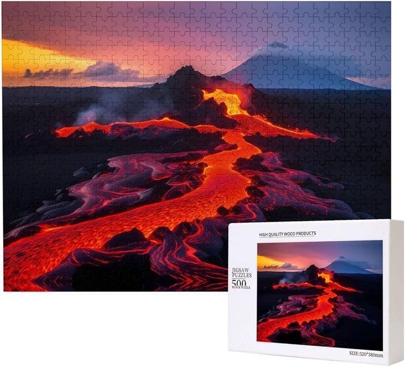 لغز فايا لافا نار البحر 500 قطعة للكبار ديكور المنزل - Image 2