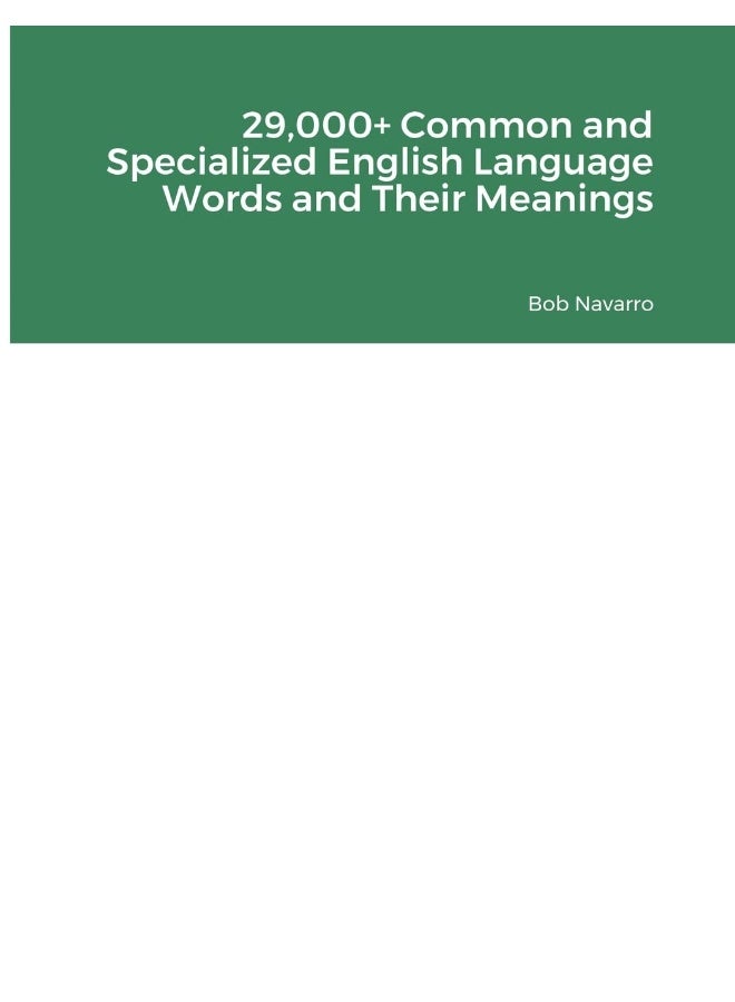 29,000+ Common and Specialized English Language Words and Their Meanings  - Image 1