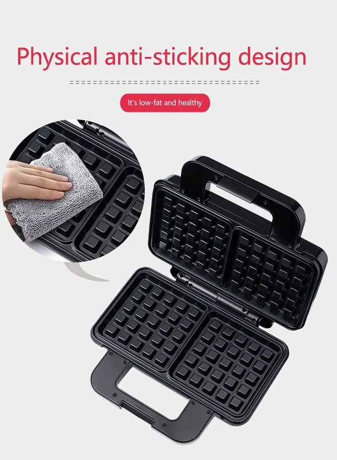 سوكاني ماكينة صنع الوافل الكهربائية ، ماكينة صنع الوافل البلجيكية المربعة 2 شريحة ، تحكم أوتوماتيكي في درجة الحرارة وسطح غير لاصق ، مثالية للإفطار والحلوى والوجبات الخفيفة ، 1000 واط سك-بق-225 - Image 4