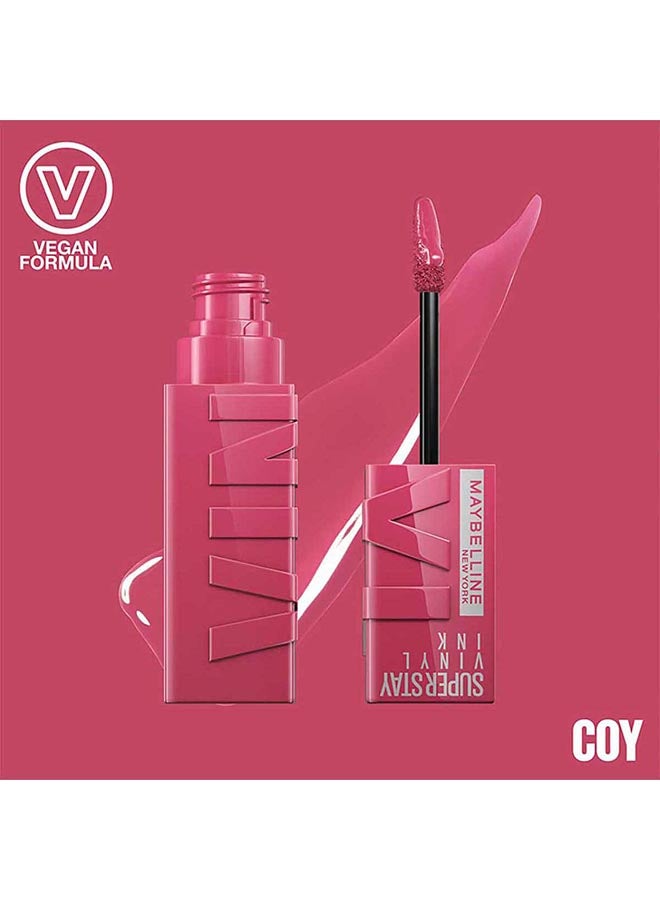 MAYBELLINE NEW YORK Super Stay Vinyl Ink Longwear Transfer Proof Gloss Lipstick, 20 COY 20  - Image 4
