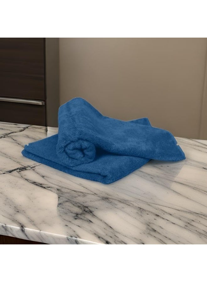 م اكس م منشفة حمام 100% قطن، 600 جرام لكل متر مربع قطن ممتاز، مناشف حمام فاخرة للحمام (أزرق) - Image 3