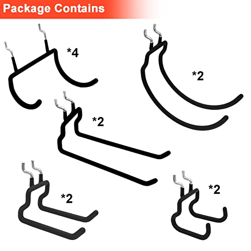 LULARINE 12-Piece Pegboard Hook Set for Drills, Accessories, Tool Utility Garage or Workbench Storage, Craft or Hobby Supplies, Organization Kit for 1/4" Pegboard - Image 2