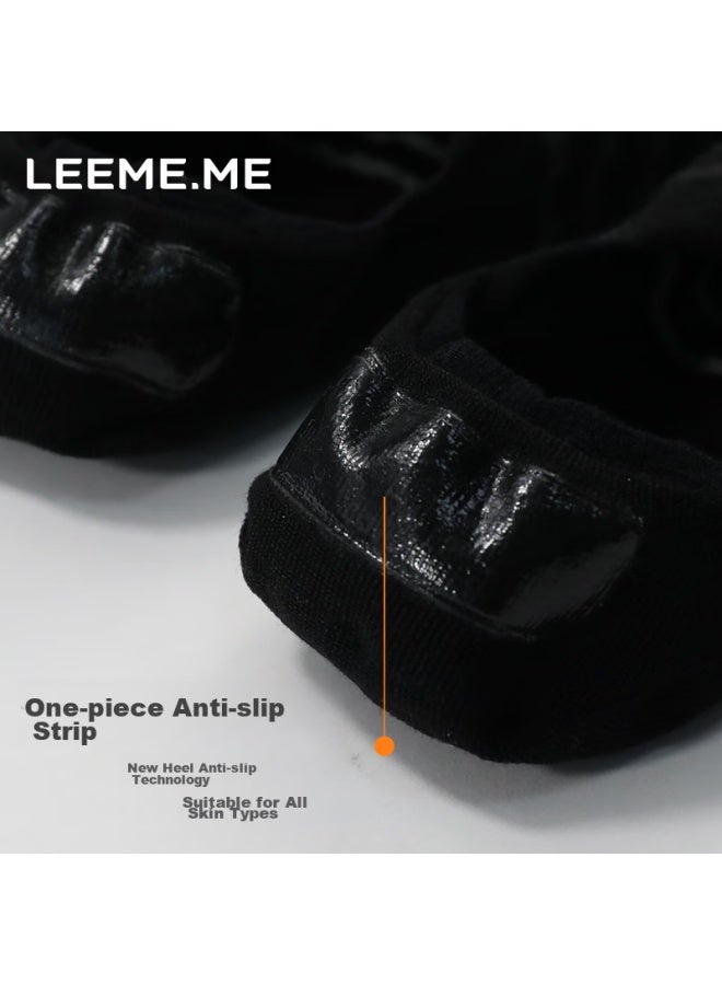 Leeme.me Li Mi Women's Socks, Spring And Summer Invisible Boat Socks, Breathable Ladies' Socks, Ultra-discreet Socks, 4 Black One Size - Image 3