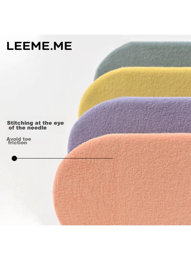 Leeme.me Li Mi Women's Socks, Spring And Summer Invisible Boat Socks, Breathable Ladies' Socks, Ultra-discreet Socks, 4 Black One Size - Image 2