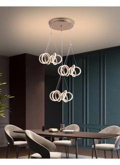 Best Power Modern LED Ceiling Chandelier 6891-3 - 3 Lighting Modes, 145W, Adjustable Length 75cm, Elegant Pendant Light for Living Room, Dining Room, and Bedroom  - Image 1