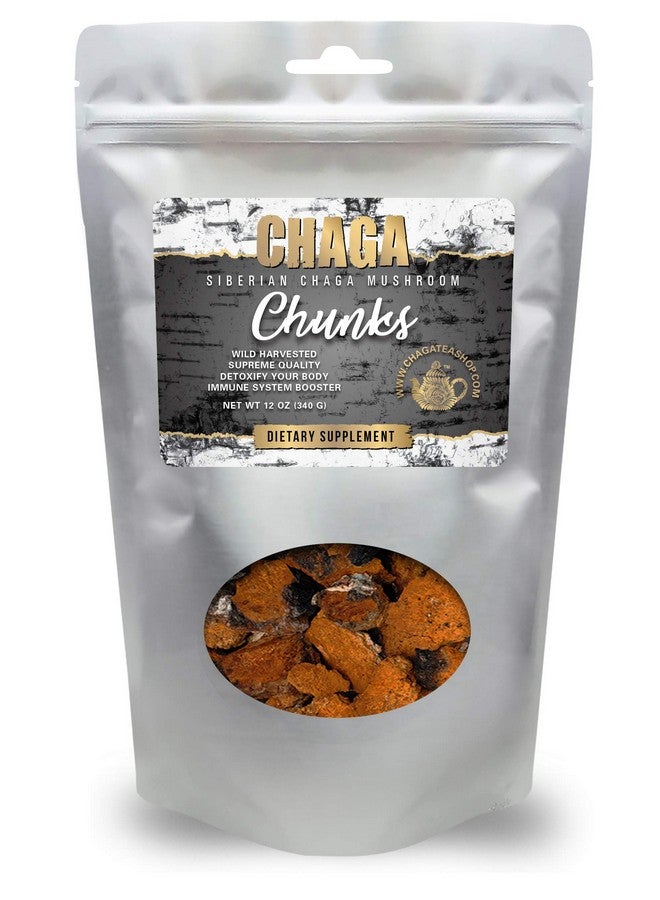ChagaTeaShop Siberian Chaga Mushroom Whole Chunks Wild Harvested 12 Oz. (340g.) - Image 1