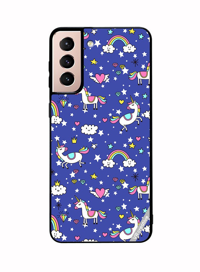 VR CREATIVE Protective Case Cover For Samsung Galaxy S21 5G Unicorns Design Multicolour - Image 1