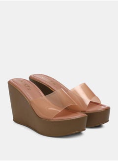 GNIST Transparent Strap Wedge Heel Sandals by Styli  - Image 4