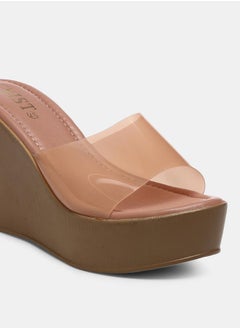 GNIST Transparent Strap Wedge Heel Sandals by Styli  - Image 3