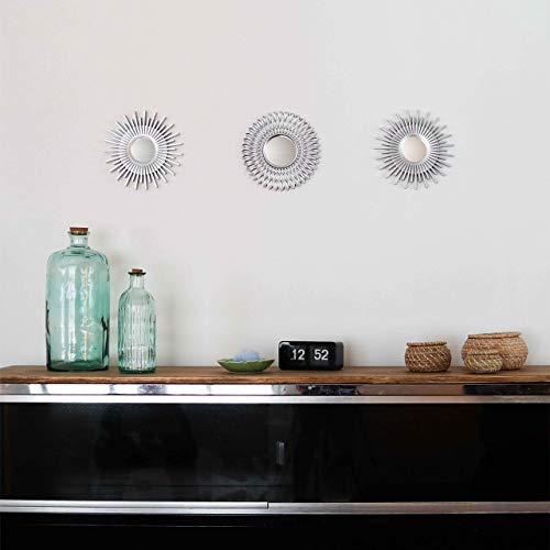 BONNYCO Wall Mirrors Pack of 3 Round Silver Mirrors for Home Decor, Bedroom and Room. Espejos Decorativos de Pared Sala Dormitorio, Circle Wall Decor Minimalist Vintage, Chic. Gifts for Women Mums - Image 5