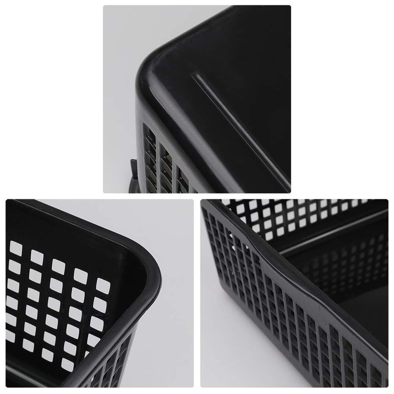 Pekky 6 Packs Plastic Basket Tray, A4 Paper Storage Baskets, Black - Image 5