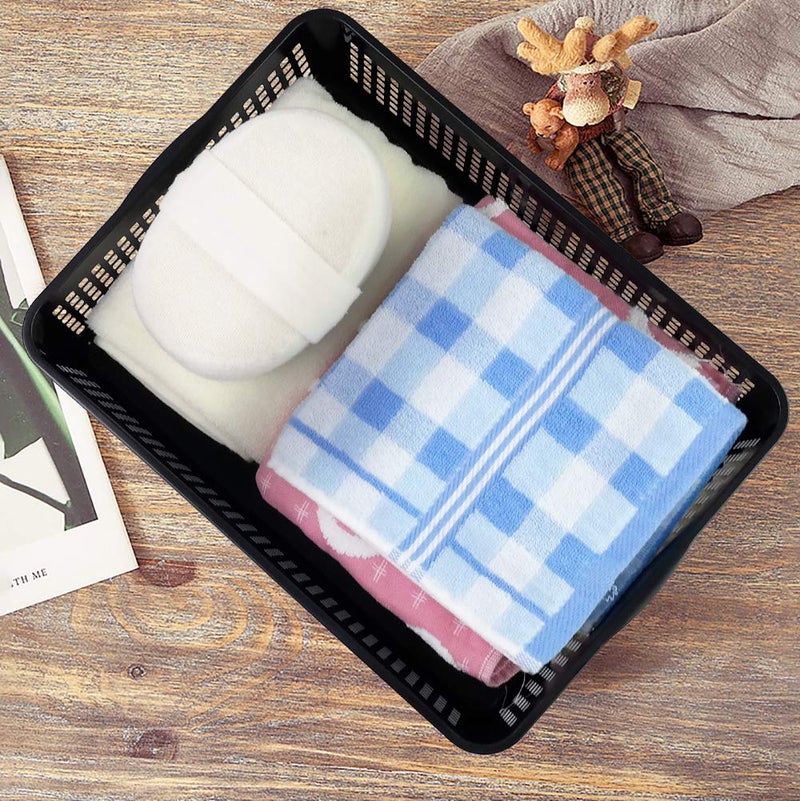 Pekky 6 Packs Plastic Basket Tray, A4 Paper Storage Baskets, Black - Image 4