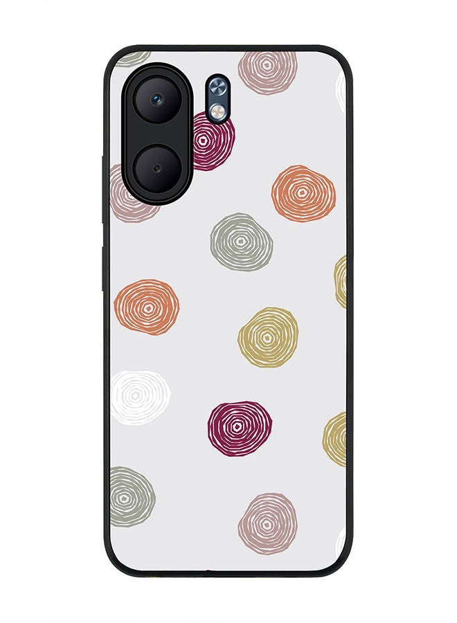 Stylizedd For Oppo A5x 5G / A5x 4G Case,Slim fit Camera Protection, Shockproof Thin Phone cover  - Circular Scribbles