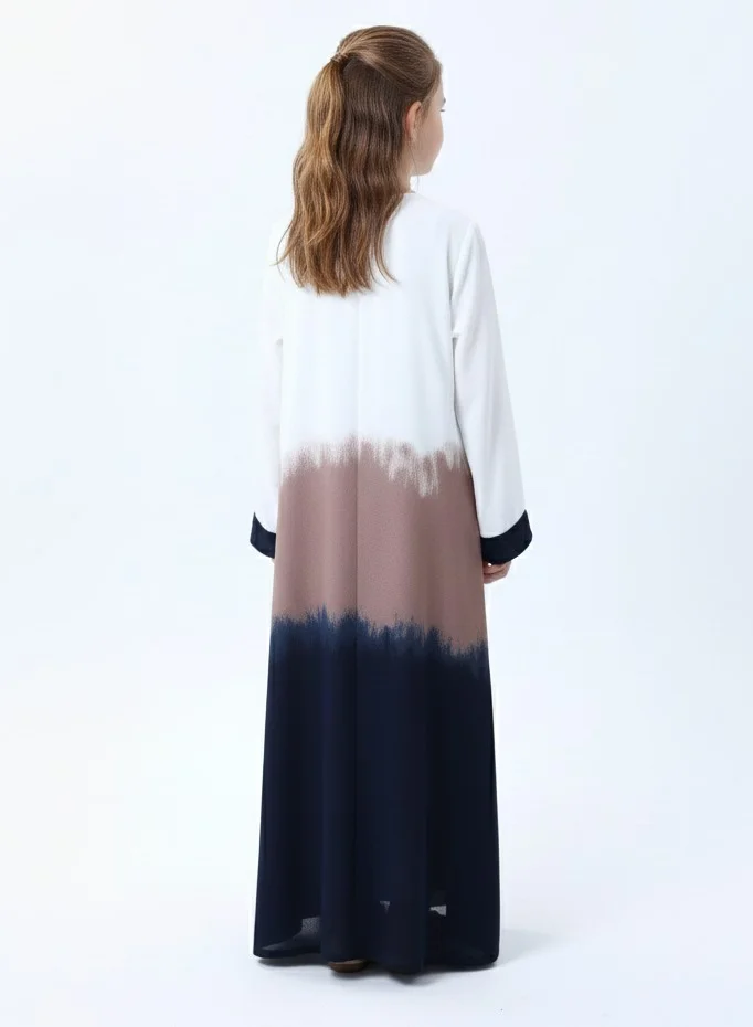 MSquare Fashion Kids Abaya I Durable I Lightweight I CEY Fabric I With Headscarf I Multicolor