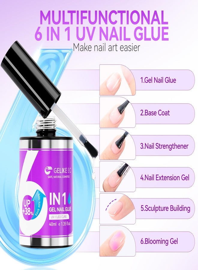 Gelike EC Professional Bulk Nail Glue: 40ml Salon Size Gel Nail Glue - 5X More Value for Press On Nails Acrylic & Nail Tips - Strong & Quick Dry UV Gel Adhesive for Nail Artists & Small Businesses - Image 3