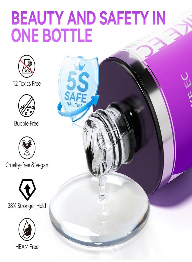 Gelike EC Professional Bulk Nail Glue: 40ml Salon Size Gel Nail Glue - 5X More Value for Press On Nails Acrylic & Nail Tips - Strong & Quick Dry UV Gel Adhesive for Nail Artists & Small Businesses - Image 5