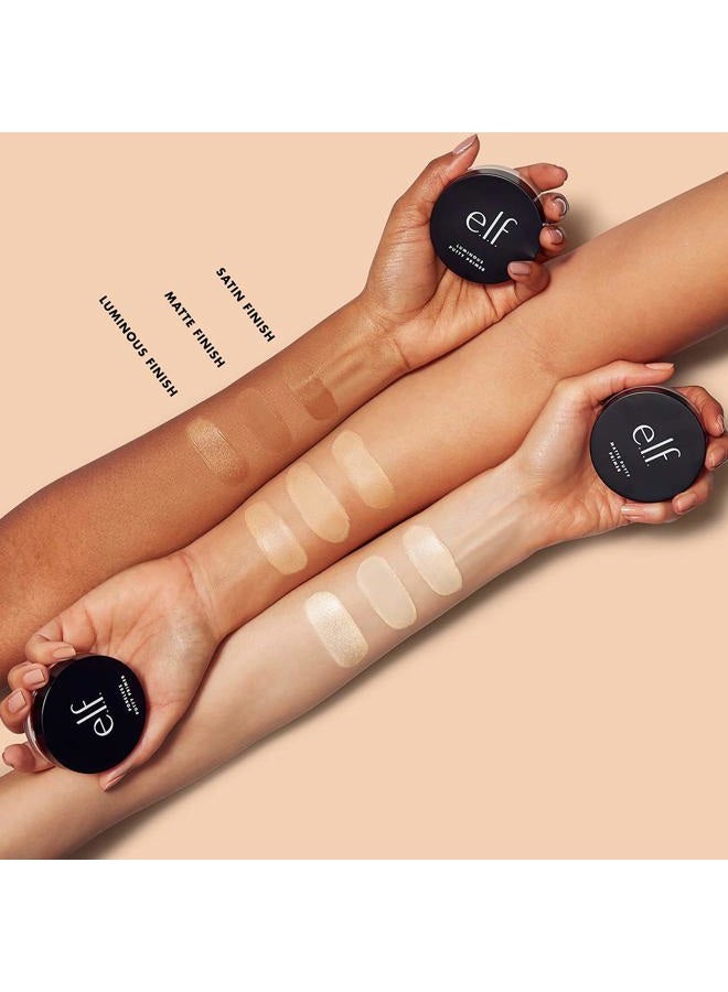 elf برايمر معجون مضيء، مثالي للبشرة، خفيف الوزن، ناعم، يدوم طويلاً، يرطب، يخلق قاعدة ناعمة، يضيء، يملأ، مدعوم بحمض الهيالورونيك وكولاجين نباتي، 0.74 أونصة - Image 4