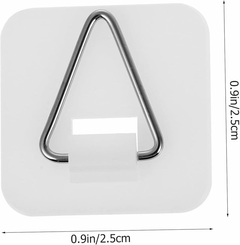 Cabilock 50 Pack Small Square Plate Hangers Wall Mounted Invisible Display Rack Organizer - Image 3