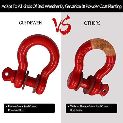 Gledewen خطاف سحب أمامي شيطان، متوافق مع تويوتا تاكوما 2009-2023، مع حلقة D بحجم 3/4" (عبوة 2)، مع دبوس برغي بحجم 7/8" وعازل خطاف وغسالات، حامل خطاف سحب أمامي، خطاف سحب أمامي - Image 4