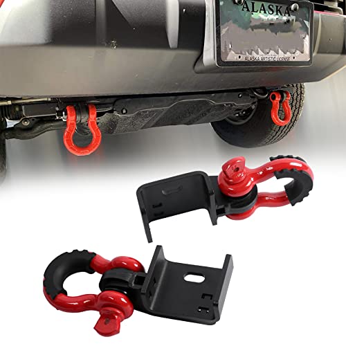 Gledewen خطاف سحب أمامي شيطان، متوافق مع تويوتا تاكوما 2009-2023، مع حلقة D بحجم 3/4" (عبوة 2)، مع دبوس برغي بحجم 7/8" وعازل خطاف وغسالات، حامل خطاف سحب أمامي، خطاف سحب أمامي - Image 5