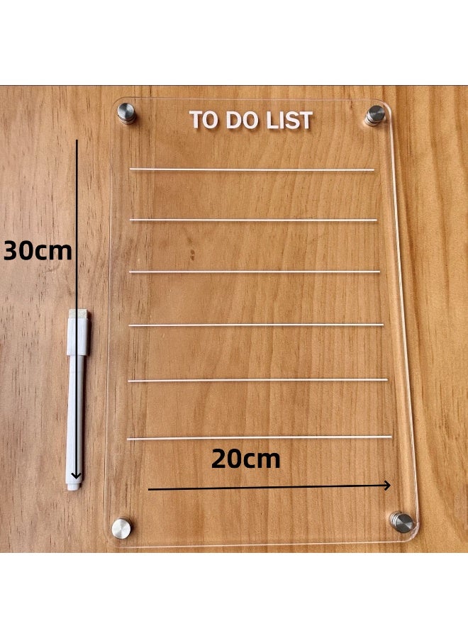 أولدجان المغناطيسي الاكريليك الجافة ممحاة المجلس ، شفافة مزدوجة ثلاجة المجلس ، عرض المجلس ، المجلس الخط العربي ، المغناطيسي شفط ثلاجة ملصقا ، رسالة المجلس + قلم مجانا - Image 4