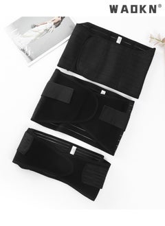WAOKN 3 in 1 Postpartum Belly Support Recovery Wrap, Postpartum Belly Band Back Support Belly Wrap Belly Band Shapewear, Body Shaper Waist Shapewear, Post Surgery Pregnancy Belly Support（Black）  - Image 5