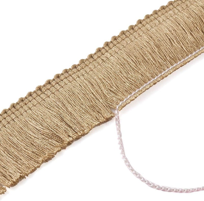 Mega Pet MegaPet Polyester Fringe Tassel Lace Trim 1 Inch x 82 Feet Chainette Fringe Fibre Trim Tan for Sewing Quilting Clothes Accessories Lampshade Curtain Home Decoration - Image 5