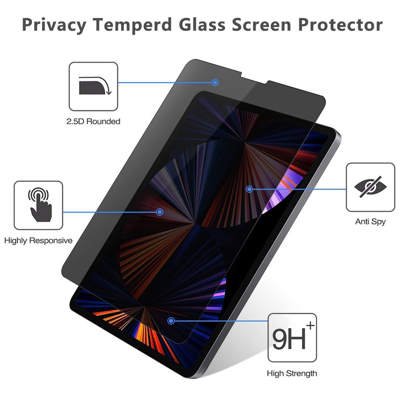 XINDERS Privacy Screen Protector for iPad Air 13 Inch M3 2025 & M2 2024 (7th/6th Generation) & iPad Pro 13 Inch M4 7th Gen, Anti-Spy, Anti-Scratch, Bubbles Free, Apple Pencil Compatible, 1 Pack - Image 4