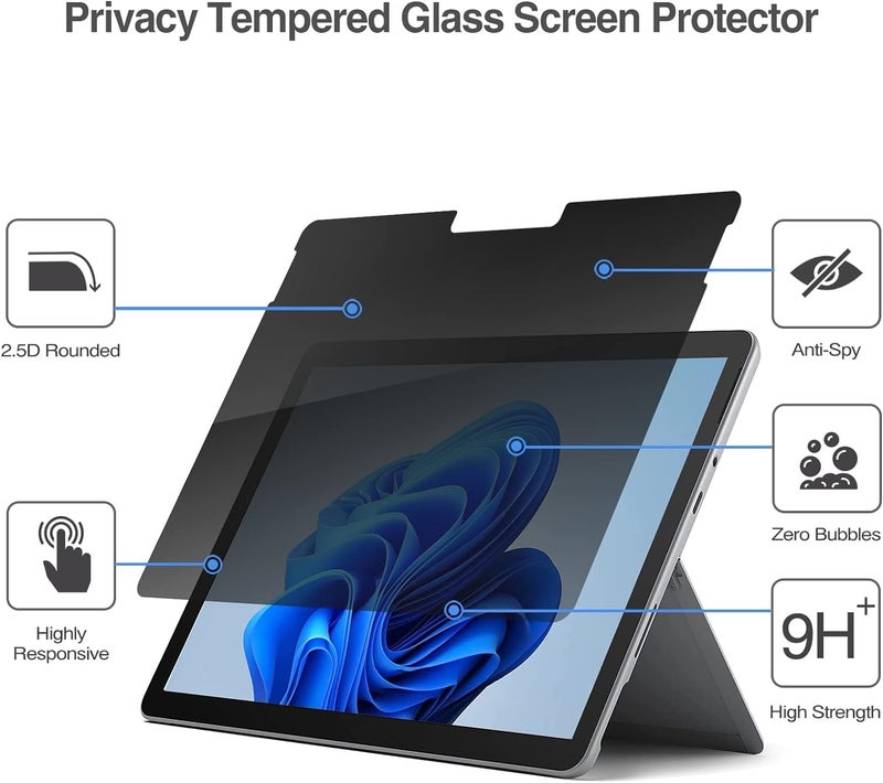 XINDERS Privacy Screen Protector for iPad Air 13 Inch M3 2025 & M2 2024 (7th/6th Generation) & iPad Pro 13 Inch M4 7th Gen, Anti-Spy, Anti-Scratch, Bubbles Free, Apple Pencil Compatible, 1 Pack - Image 2
