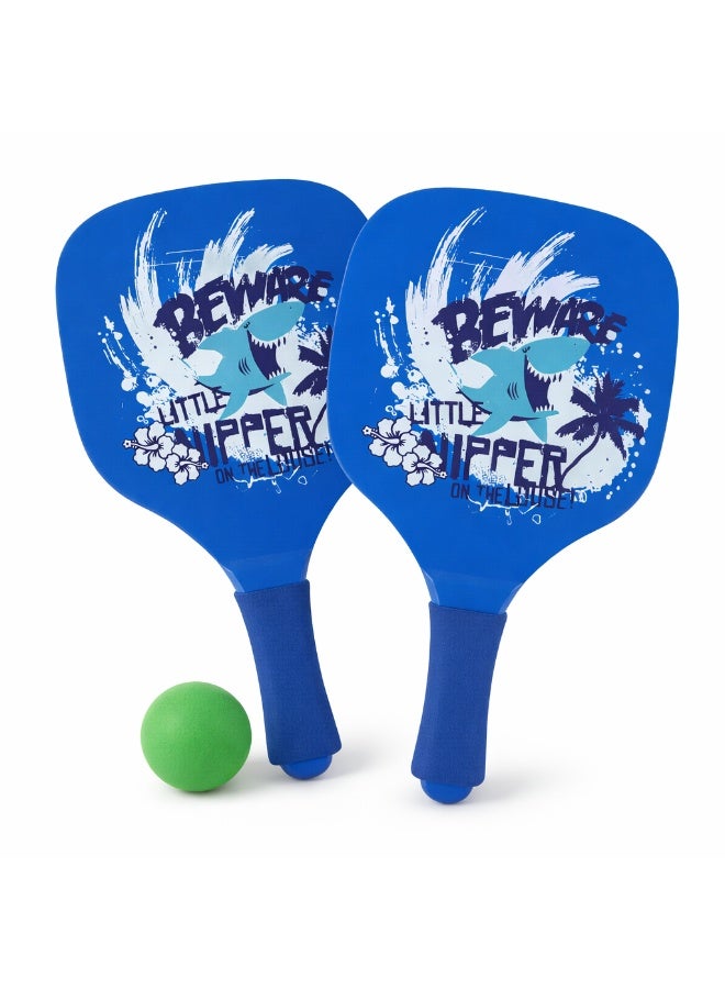 4basix Beach Paddleball Set Professional Paddle Ball Racket with Ball and Mesh Carry Bag Blue - Image 1