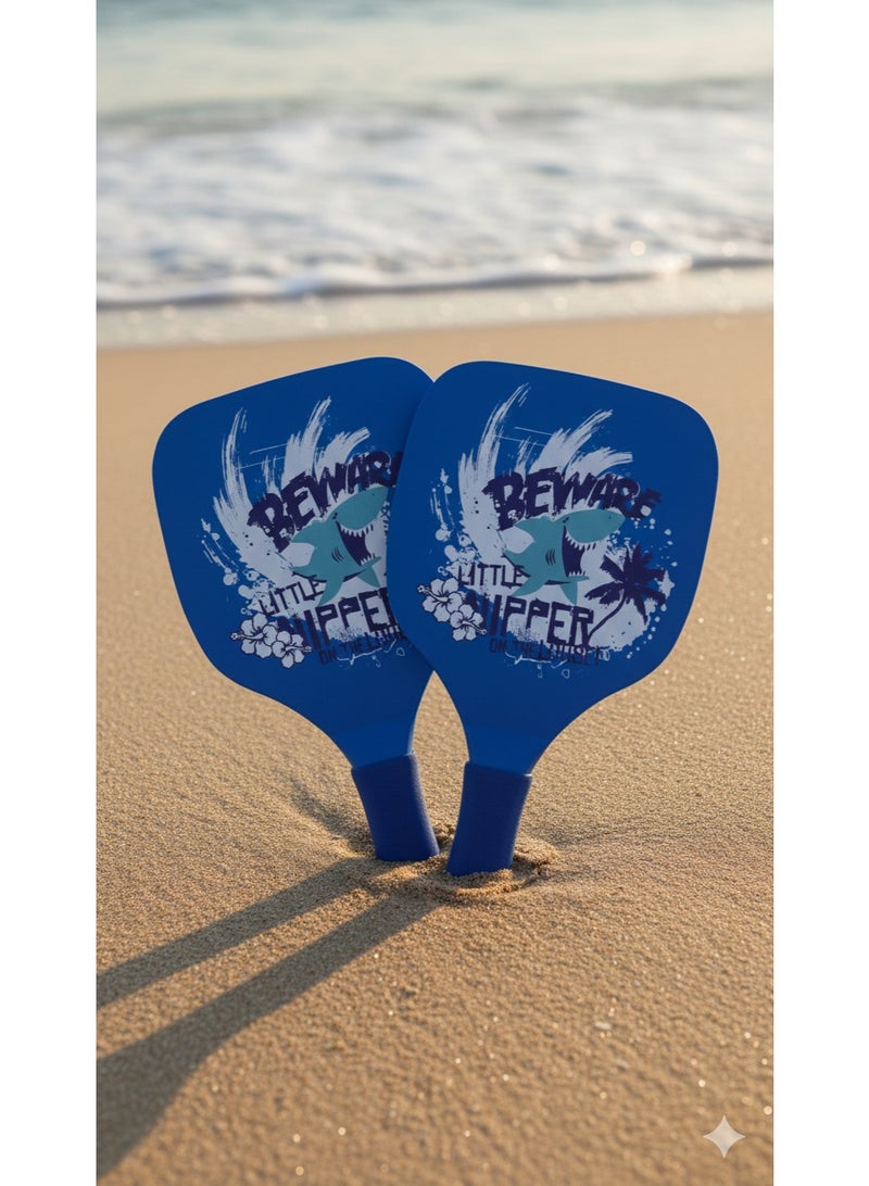 4basix Beach Paddleball Set Professional Paddle Ball Racket with Ball and Mesh Carry Bag Blue - Image 2