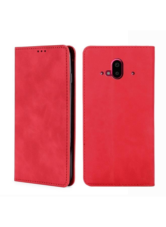 S-TOP Case For Fujitsu Arrows F-52B Skin Feel Magnetic Horizontal Flip Leather Phone Case - Image 1
