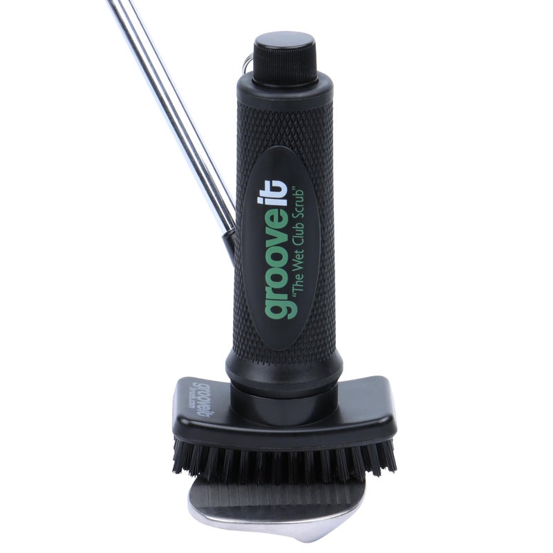 Grooveit The Wet Club Scrub Golf Water Brush - 3 Year Warranty - Anti-Leak Design - Magnetic Brush with Nylon-Bristle Head - Patented Pump for Easy Cleaning - Wide Cleaning Coverage - Long Lasting - Image 4