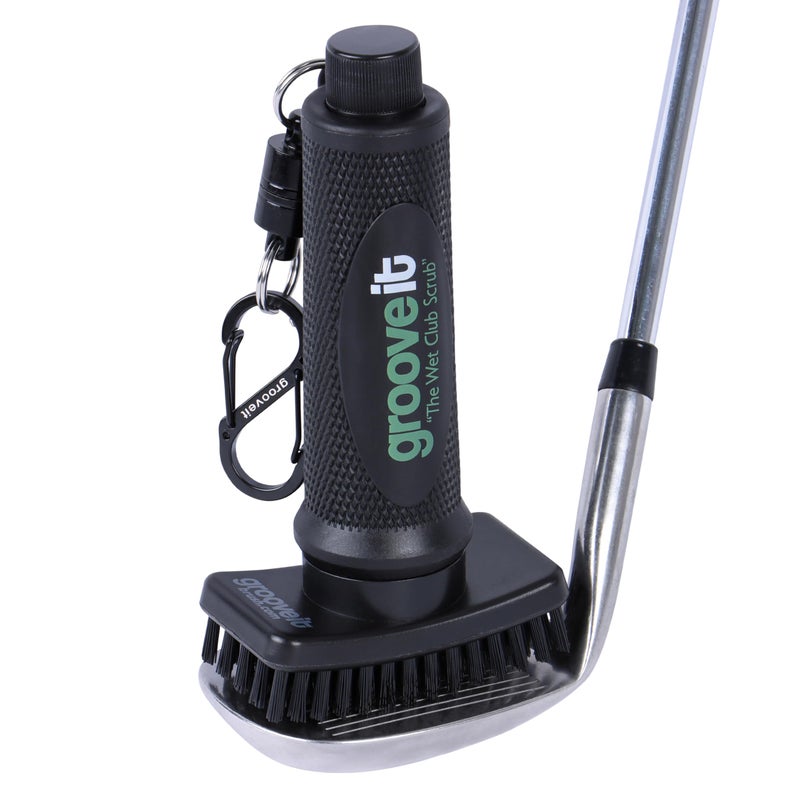 Grooveit The Wet Club Scrub Golf Water Brush - 3 Year Warranty - Anti-Leak Design - Magnetic Brush with Nylon-Bristle Head - Patented Pump for Easy Cleaning - Wide Cleaning Coverage - Long Lasting - Image 1