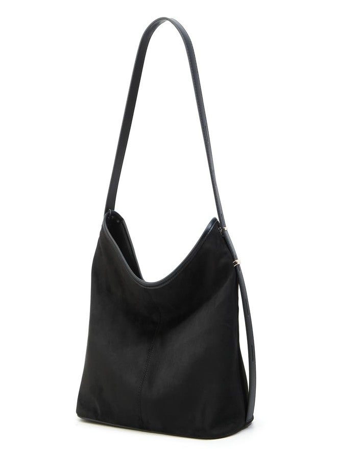 Caistre Tote Bag for Women Suede Classic Top-handle Shoulder Bags Slouchy Hobo Crossbody Bag Retro College Work Purse Handbag - Image 2
