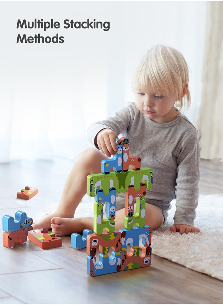 TUMAMA KIDS Tumama Animals Stacking Game - Set of 15  - Image 2