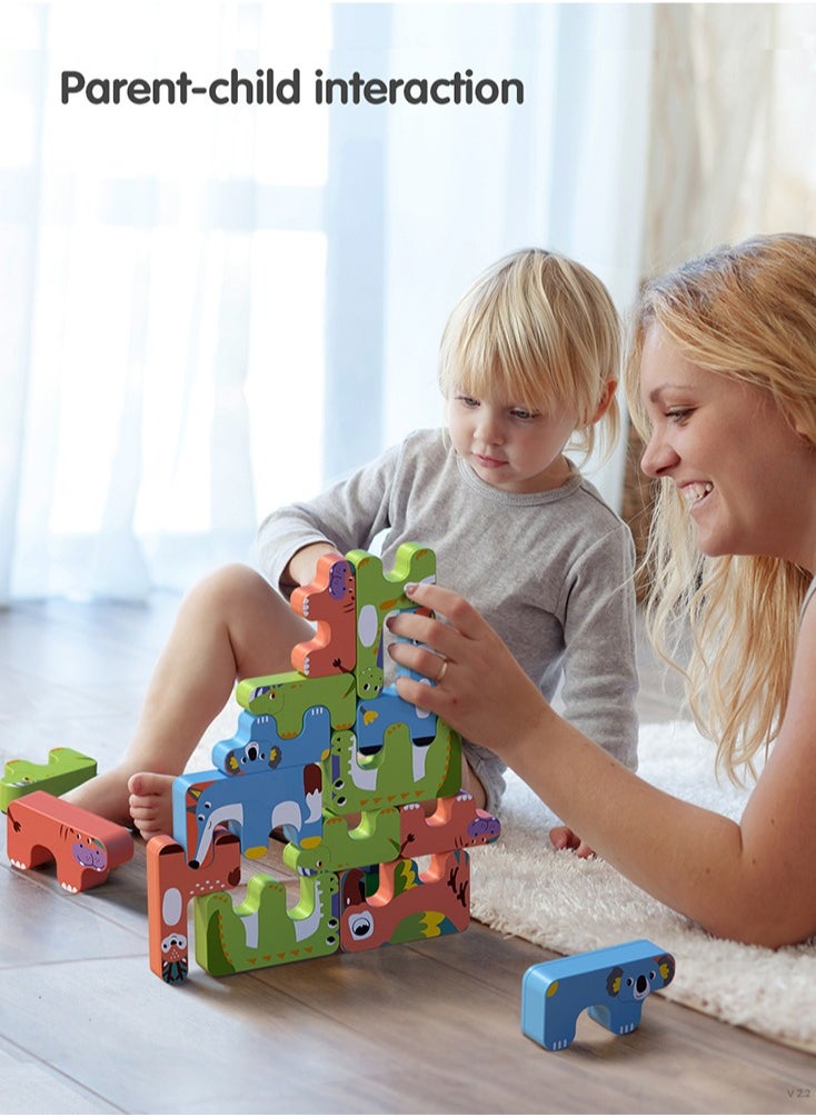 TUMAMA KIDS Tumama Animals Stacking Game - Set of 15  - Image 3