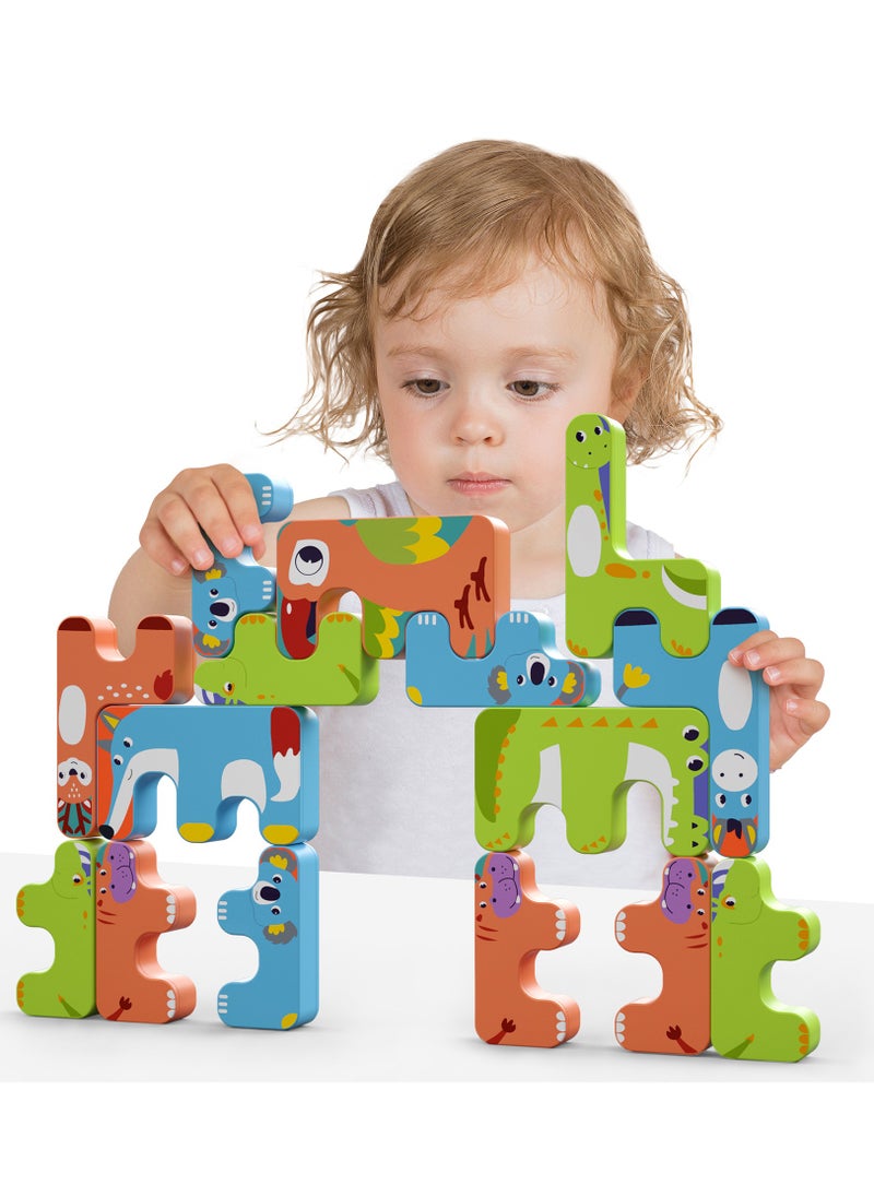 TUMAMA KIDS Tumama Animals Stacking Game - Set of 15  - Image 1