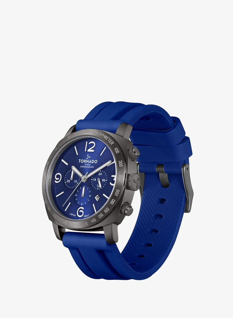 تورنيدو Men's High Quality Flexible And Durable Silicone Analog Watch T9102-XSNN - 43 mm
