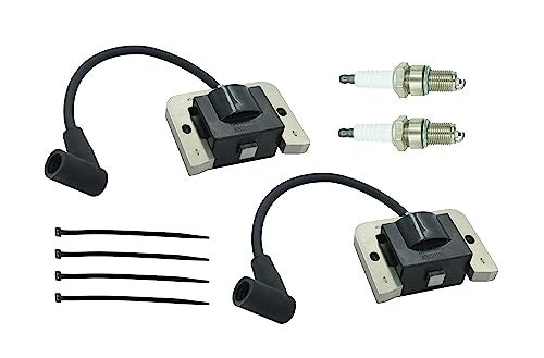 DABAZUALY 2 Pack 32-584-06-S Ignition Coil Module for Kohler KT600 KT610 KT715 KT725 KT730 KT735 KT740 ZT710 ZT720 ZT730 Lawn Mover Engine with Spark Plug - Image 1