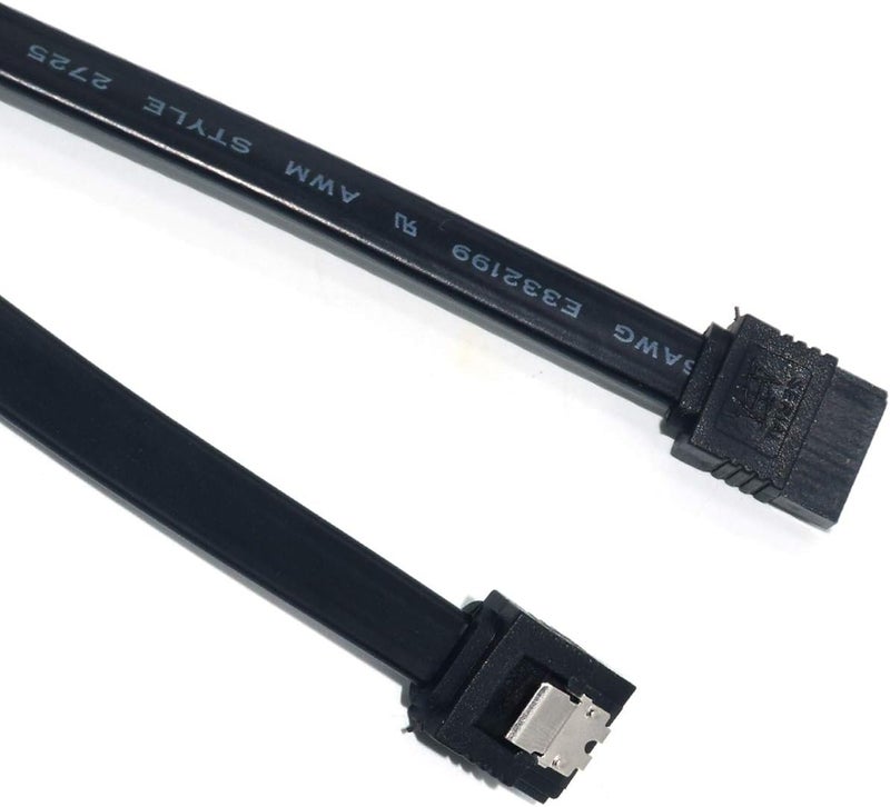 ELifeApply SATA III 6.0 Gbps Cables - 7pin Female to Female Data Cable with Locking Latch - Compatible for SATA HDD, SSD, CD/DVD - 18-inch (3 Pack) - Image 2