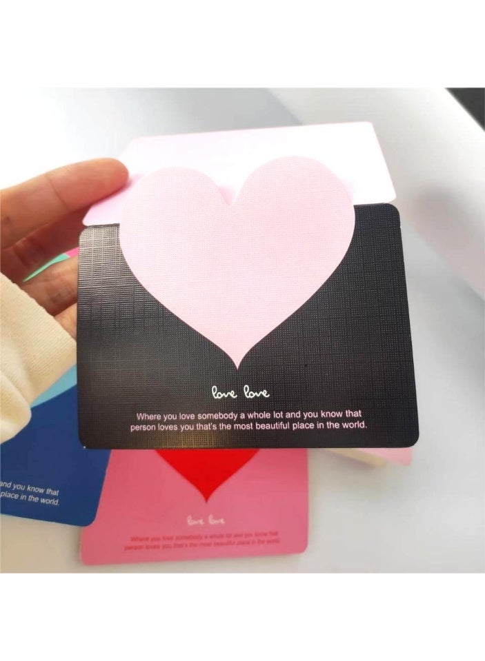 BenQuand 25Pcs Color Foldable Love Heart Greeting Cards,Color Romantic Heart Blank Cards Note Card, Wedding Card Flower Card. - Image 4
