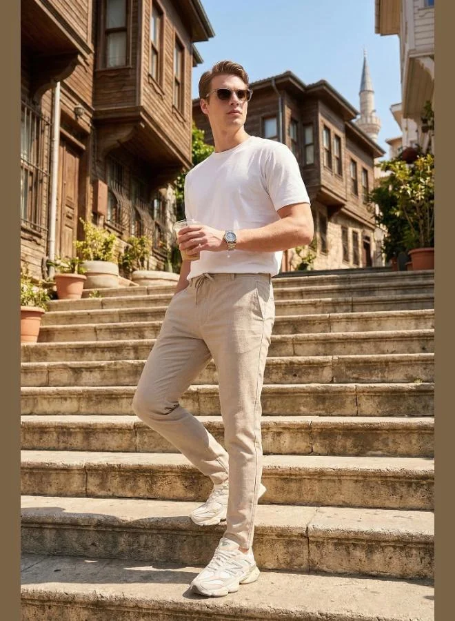 Buratti Slim Fit Regular Waist Tapered Leg Trousers Men's Pants 6841483