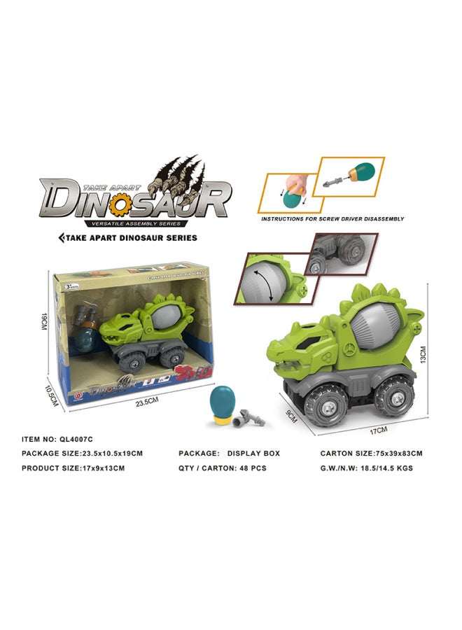 Tremolo Engineering Car Disassembly Dinosaur Toy Car Diy Educational Toy Dealer Super Push Small Gifts Wholesale-Color:QL8501S(4 PCs)/12 Barrels In A Box - Image 5