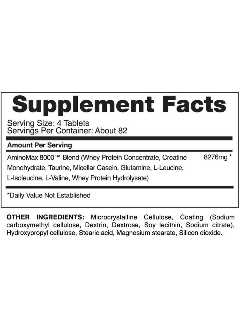 Gaspari Nutrition, Amino Max 8000, Amino Acids, 325 Tabs, 82 Servings - Image 3