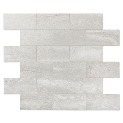 Reovatile 2026 New Upgrade Peel and Stick Backsplash Tile, Peel and Stick 11.34" X 11.57" Wall Tile for Kitchen, Bathroom, Fireplace, Laundry (Dolomite, 10 Packs) - Image 1