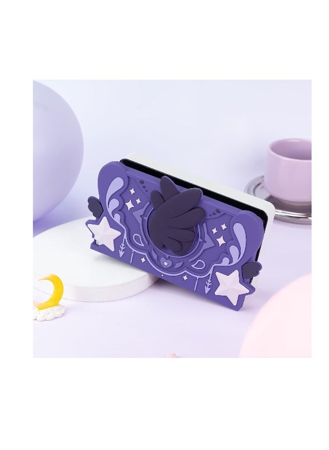 Soft Silicone Faceplate Cover for Nintendo Switch/OLED Charging Dock, Soft Silicone Faceplate for Nintendo Switch Dock - Replacement Shell Compatible with Switch Charging Dock, Anti-Scratch Dock Cover