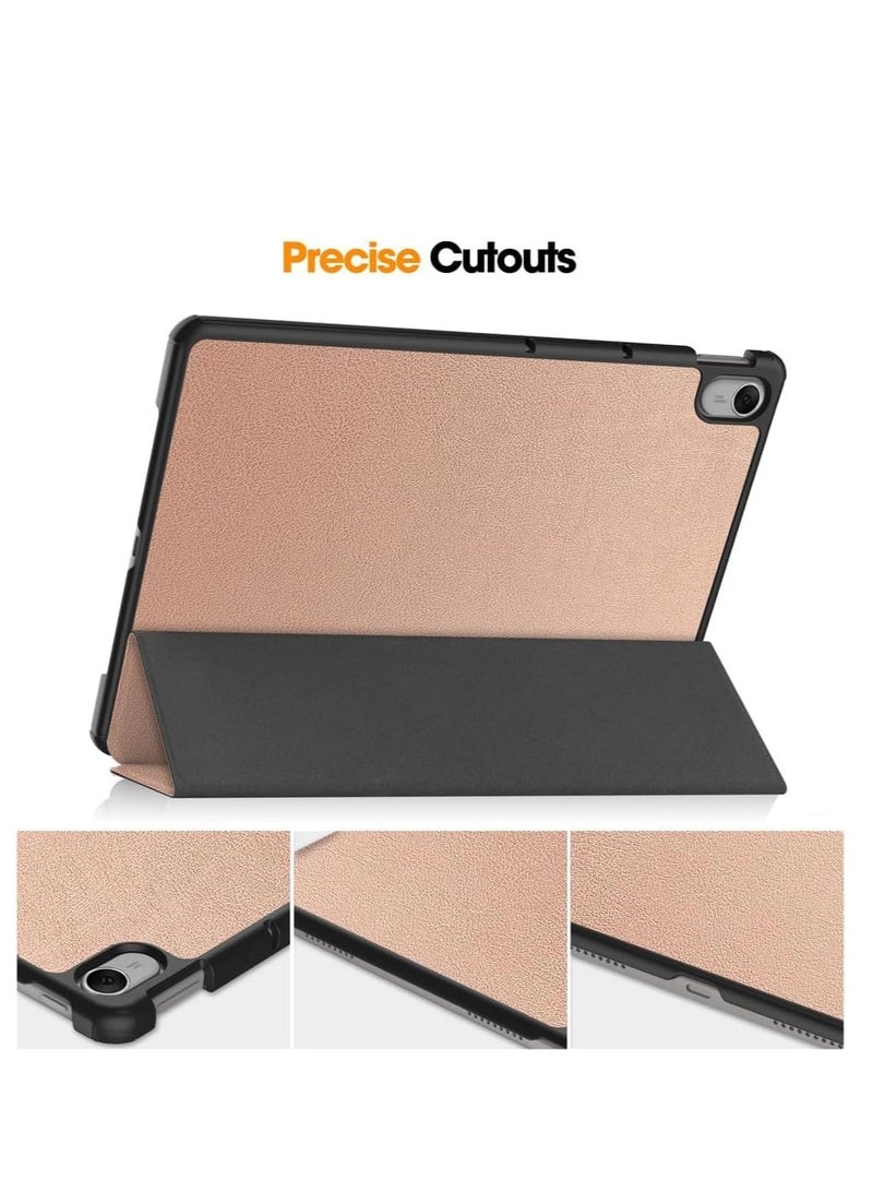 Shockproof Tablet Case Compatible with Huawei MatePad 11.5 inch 2024  BTK-W00 BTK-W09, Slim Trifold PU Shockproof Case with Pencil Holder (Pink) - Image 4